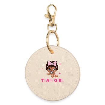 Team Girl Baby Mädchen Design - Porte-clés rond - huître - Devant