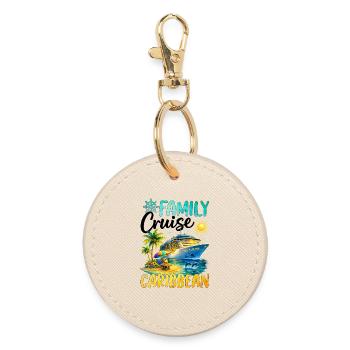 Family Cruise Caribbean - Round Keyring - oyster - Front