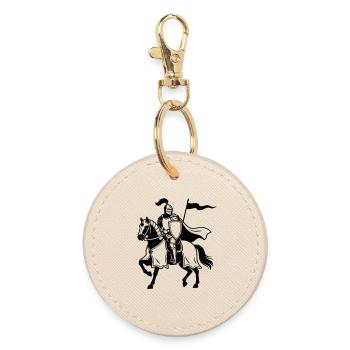 Chevalier à cheval - Porte-clés rond - huître - Devant