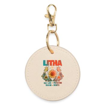 Litha Pagan: Sommersonnenwende, Mittsommer, Mittsommer, Mittsommer. - Runder Schlüsselanhänger - Auster - Vorne
