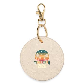 Tenerife 2026 - Round Keyring - oyster - Front