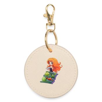 Sirène au niveau Logfisch - Porte-clés rond - huître - Devant