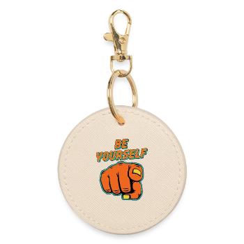 Citation de pop art « Sois toi-même » - Porte-clés rond - huître - Devant
