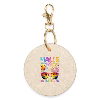 Malle Party Mode Activated - Round Keyring - oyster - Front