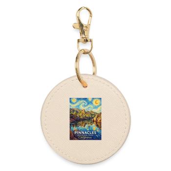 Pinnacles National Park, California - Round Keyring - oyster - Front