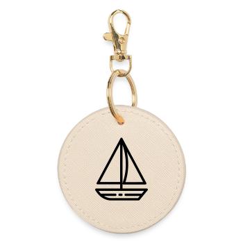 sailing ship - Round Keyring - oyster - Front