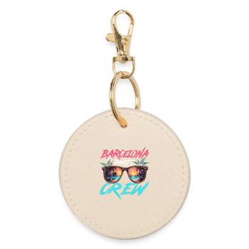 Barcelona Party Crew - Round Keyring - oyster - Front