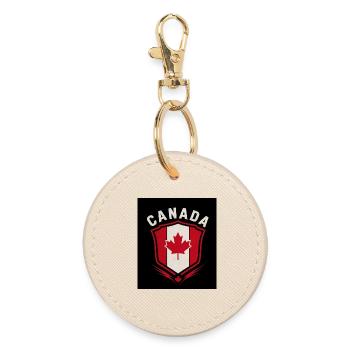Canada Retro Sign Vintage Design - Porte-clés rond - huître - Devant
