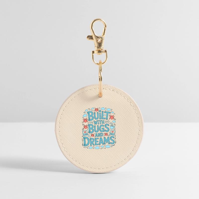 Game Developer Built With Bugs And Indie Developer Round Keyring