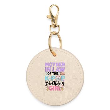 Mother-In-Law of The K-Pop Birthday Gir - Round Keyring - oyster - Front