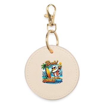 Scald! It's Summer Time – Beach & Tropics Summer - Round Keyring - oyster - Front