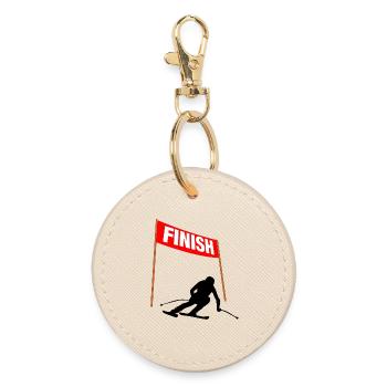 Ski Finish speed - Round Keyring - oyster - Front