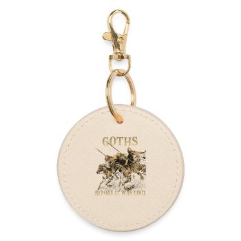Motif humoristique de cavalerie gothique Cavalier gothique - Porte-clés rond - huître - Devant
