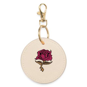 Rose (fleur) - Porte-clés rond - huître - Devant