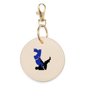 judo - Round Keyring - oyster - Front
