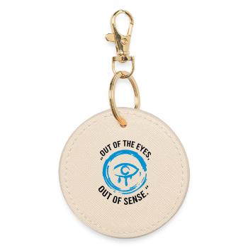 Out of the eyes, out of sense - Round Keyring - oyster - Front