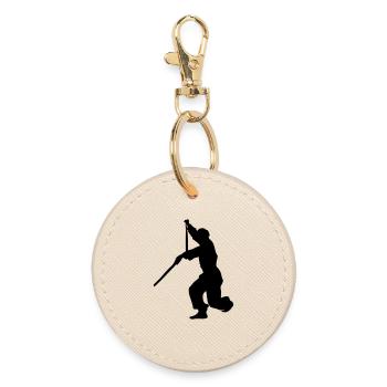 Sanchaku 3 pièces nunchaku kung fu - Porte-clés rond - huître - Devant