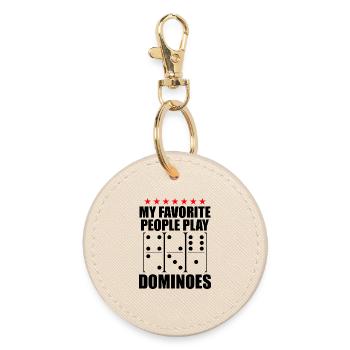 Conception de domino - Porte-clés rond - huître - Devant