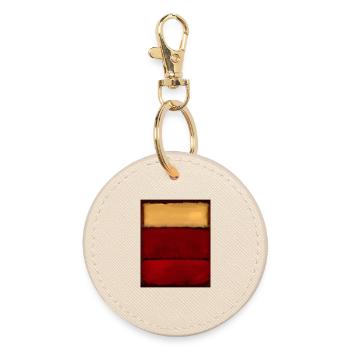Rothko-Stil in digitalen Farben - Runder Schlüsselanhänger - Auster - Vorne