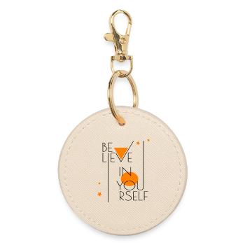 believe in yourself - Round Keyring - oyster - Front