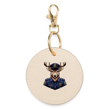 Police des cerfs - Porte-clés rond - huître - Devant