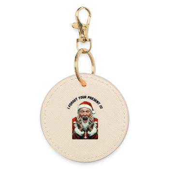 Ich habe dein Weihnachtsgeschenk vergessen! Schock! - Runder Schlüsselanhänger - Auster - Vorne
