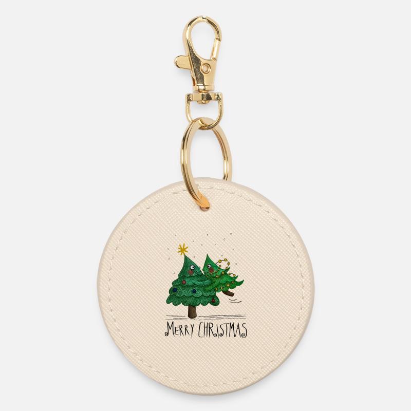 Arbre de Noël Amour Joyeux Noël - Porte-clés rond - huître