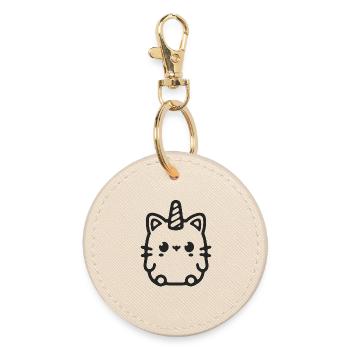 Dessin au trait de la petite licorne - Porte-clés rond - huître - Devant