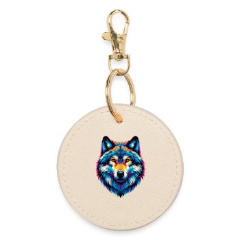 Loup - Porte-clés rond - huître - Devant