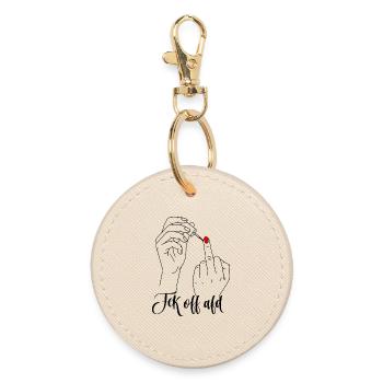 Middle finger against AFD Fck of Alternative - Round Keyring - oyster - Front