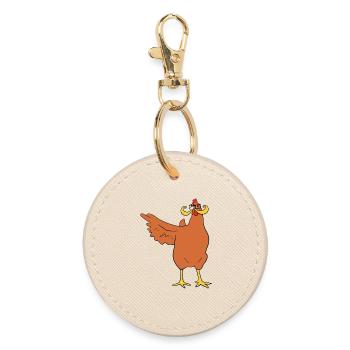 Pas de poulet ici - Porte-clés rond - huître - Devant