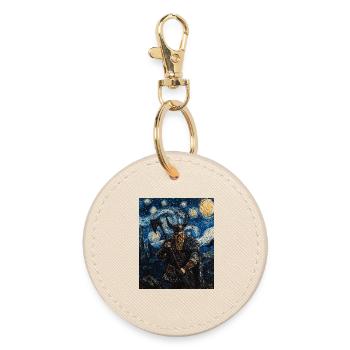 Viking Van Gogh Style - Porte-clés rond - huître - Devant