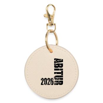 Abitur 2026 - Runder Schlüsselanhänger - Auster - Vorne