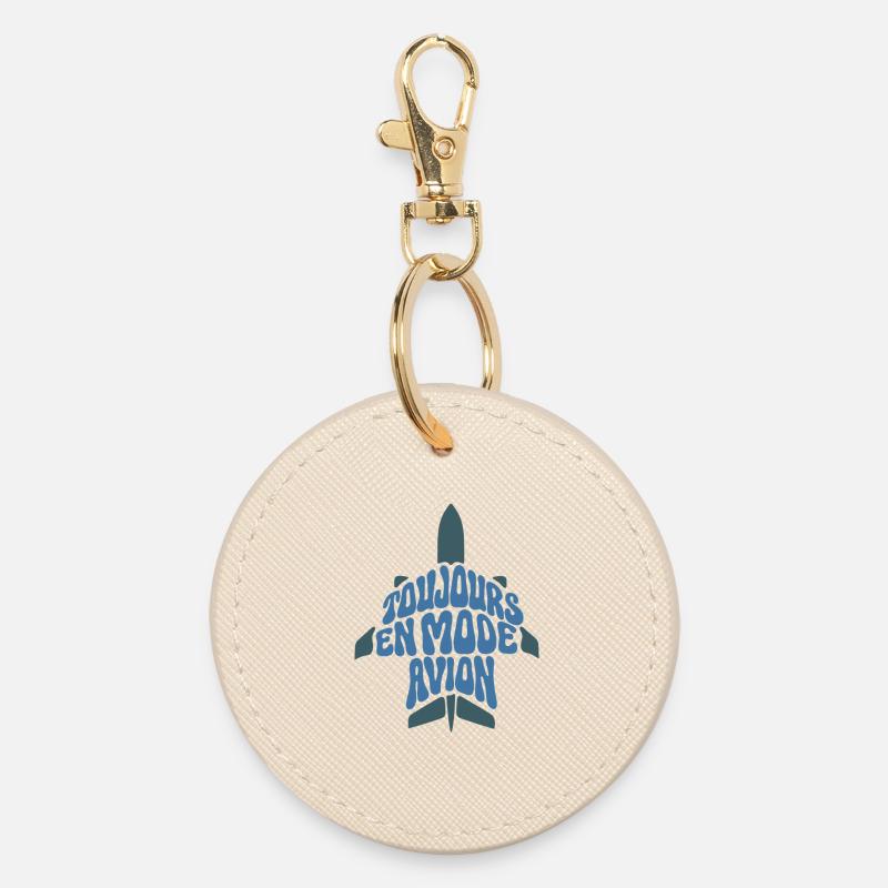  MODE AVION - let's talk - Porte-clés rond - huître