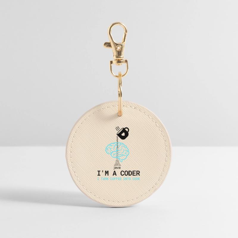T-shirt Coder : Du café dans le code – Nerdy Programmie Porte-clés rond