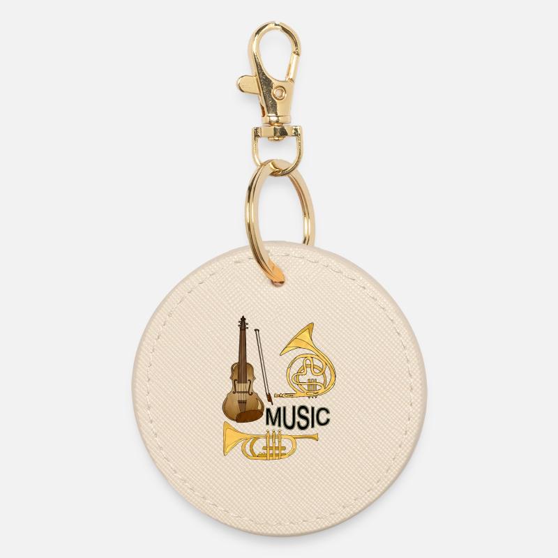 Instruments de musique - Porte-clés rond - huître
