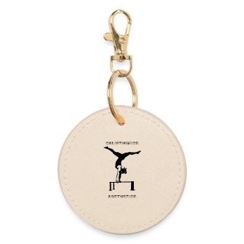 CALISTHENICS - AESTHETICS - Fitness -Workout - Round Keyring - oyster - Front
