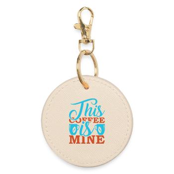 This Coffee Is Mine - Round Keyring - oyster - Front