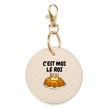 Humour Galette des Rois C'est Moi Le Roi - Porte-clés rond - huître - Devant