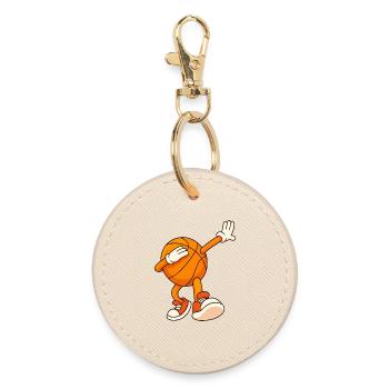 Basketball Mascot Dunks - Round Keyring - oyster - Front