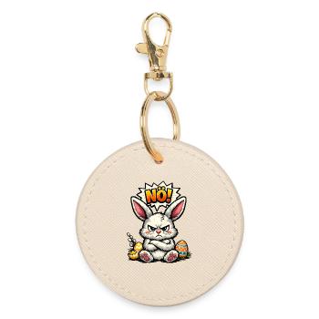 NÖ Hase Ostern Geschenk - Runder Schlüsselanhänger - Auster - Vorne