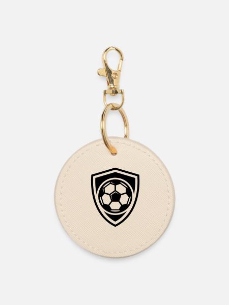 Fussball Wappen Schild - Runder Schlüsselanhänger - Auster