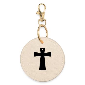 Cross-religion - Round Keyring - oyster - Front