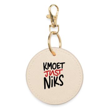 Just Niks Graffiti Red Black - Round Keyring - oyster - Front