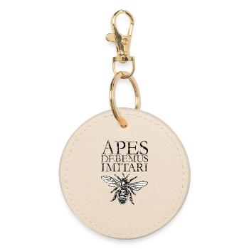 APES DEBEMUS IMITARI Beekeeper Quote Design - Porte-clés rond - huître - Devant