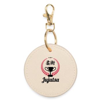 Jujutsu Jiu Jitsu Jiujitsu Ju-jitsu Jiu-jitsu - Round Keyring - oyster - Front