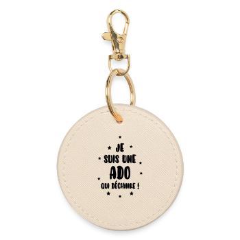 adolescent / enfant / ado / adolescente - Porte-clés rond - huître - Devant
