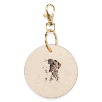 Labrador - Porte-clés rond - huître - Devant