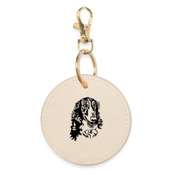 Barsoi Head - Round Keyring - oyster - Front