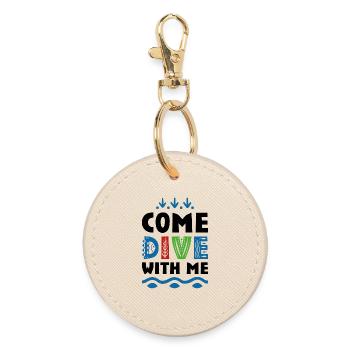 Trendy T-shirts for divers - Round Keyring - oyster - Front